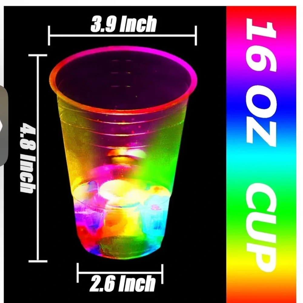 40 Pack Glow Party Cups - for Indoor/Outdoor Party Event Fun 009